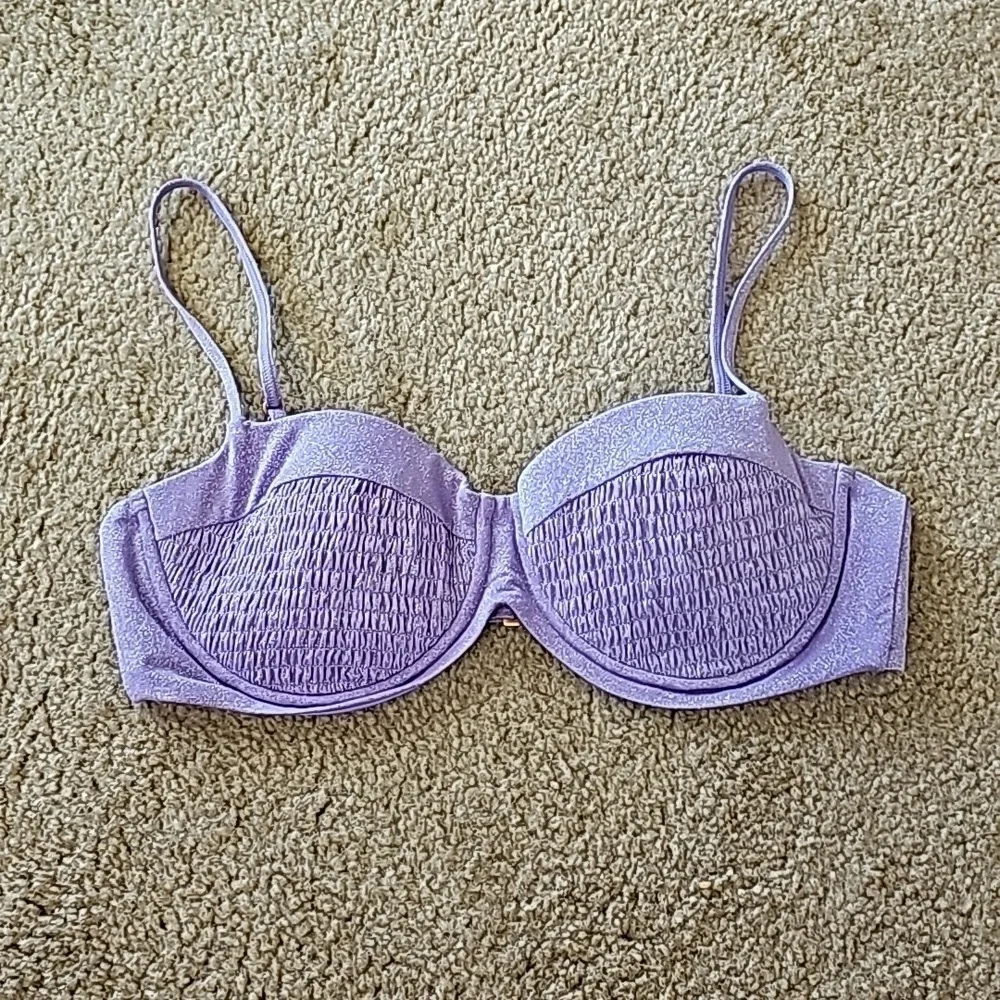 L Space Marley Bikini Top Lavender Metallic Size XL